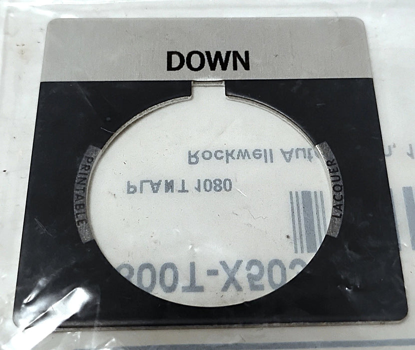 Allen-Bradley 800T-X503 DOWN Aluminum Legend Plate for 30 mm Switches