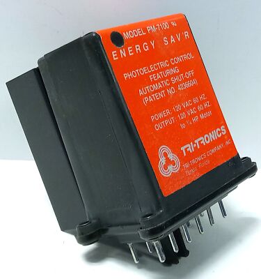 TRI-TRONICS PM-7100 16749 120 V AC 1/4 HP Photoelectric Control Safety Relay