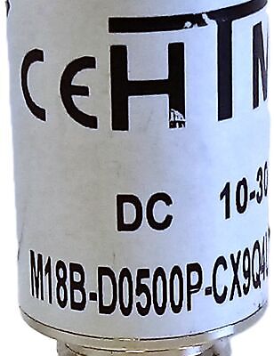 HTM Electronics M18B-D0500P-CX9Q4UE 10-30 VDC Photoelectric Proximity Sensor