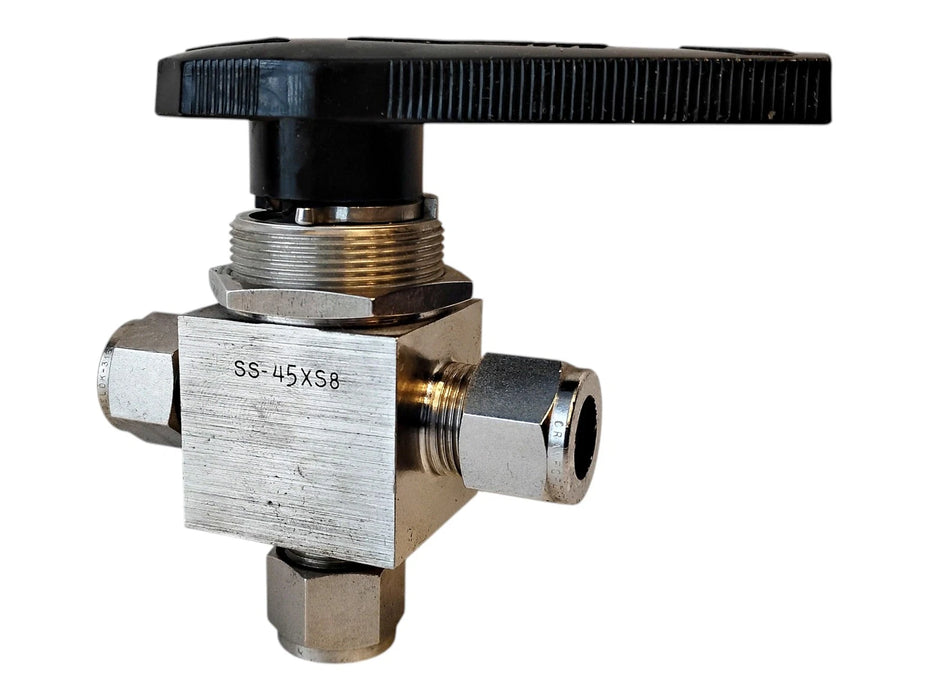 Whitey SS-45XS8 1/2" 3-Way Stainless Steel Ball Valve