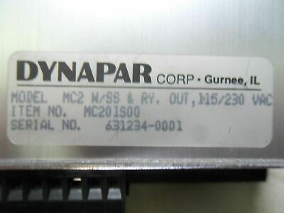 DYNAPAR MC2WSS TIMER