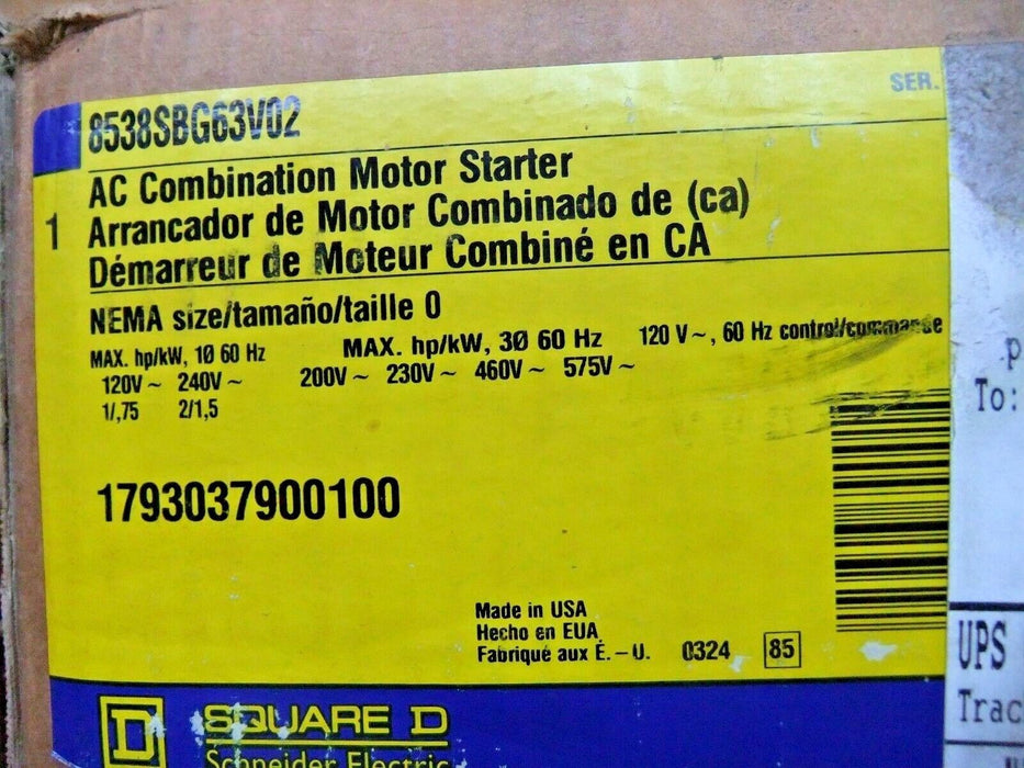 Square D Fusible Disconnect 8538SBG63V02