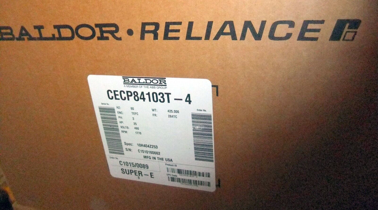 Baldor 25HP Motor CECP84103T-4