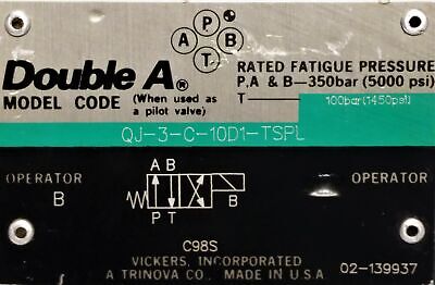 Vickers QJ-3-C-10D1-TSPL Double A Spool Valve
