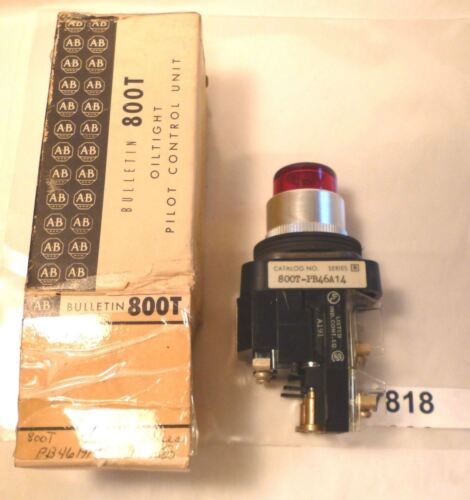 Allen-Bradley Oiltight Pilot Light 800T-PB46A14 RED CAP