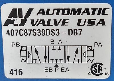 Automatic Valve 407C87S39DS3-DB7 Solenoid Valve