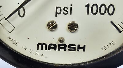 Marsh Bellofram 16175 0-1000 psi Air Pressure Gauge