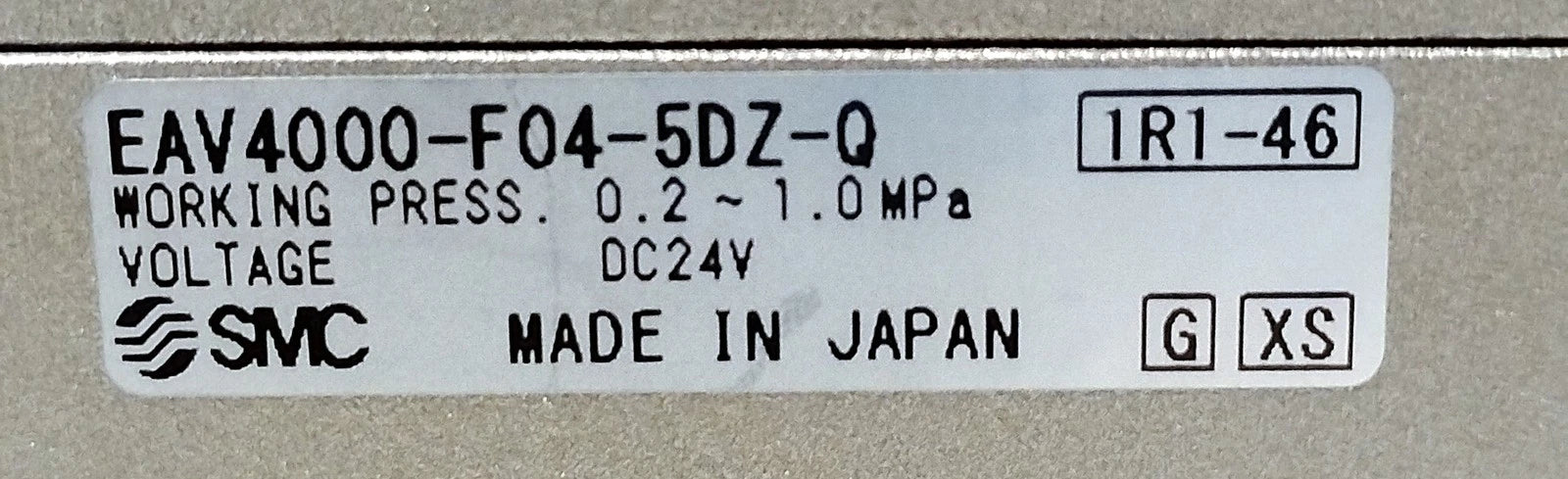 SMC EAV4000-F04-5DZ-Q 1.0 MPa Soft Start Up Solenoid Valve w/ 24 V DC Coil