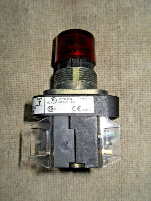 Allen-Bradley 800T-QA24 Ser T Red Illuminated Push Button