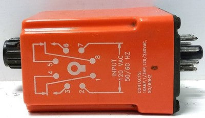 NCC T1K-120-461 120 V AC 1.2-120 Seconds Solid State Delay-On Time-Delay Relay
