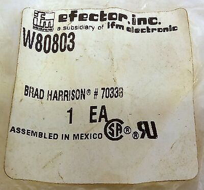 Efector W80803 Brad Harrison 7033B 3-Pin 6 in PLC Cable