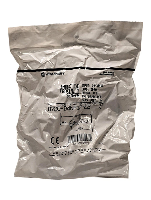 Allen-Bradley 872C-D4NP12-E2 10-30 V DC Unshielded Inductive Proximity Sensor