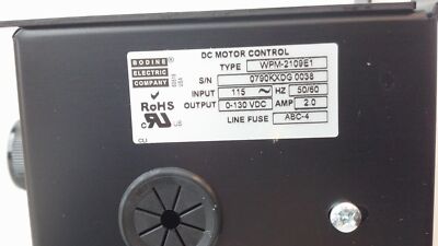 Bodine Electric 0790 WPM-2109E1 115 VAC 0-130 V DC Output DC Motor Speed Control