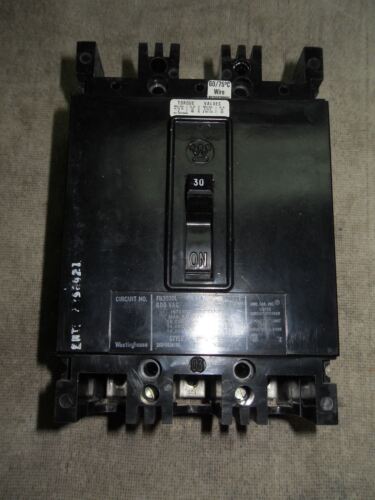 Westinghouse FB3030 L Circuit Breaker 30A 600 Vac
