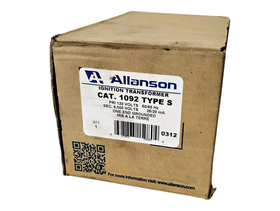 Allanson 1092-S 1092 Type S 120 V Primary 6000 V Secondary Ignition Transformer