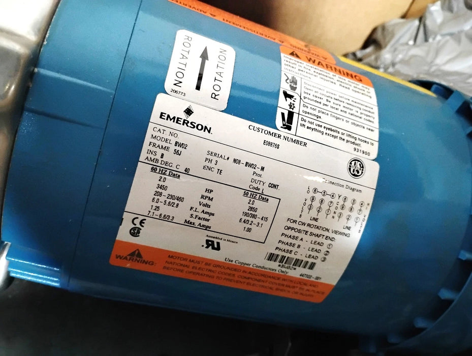 ITT Goulds Pumps 3ST1G5D4 230/460 V 1-1/2 x 2-6 2 HP NPE 316 SS Centrifugal Pump