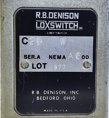 R.B. Denison C2BW NEMA A600 Limit Switch with Wobble Stick