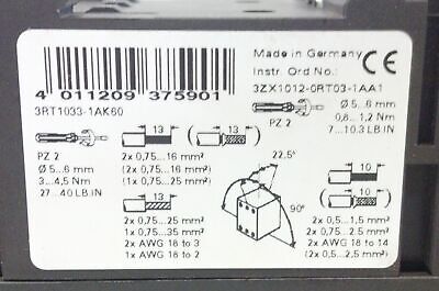 Siemens 3RT1033-1AK60 Non-Reversing Power Contactor