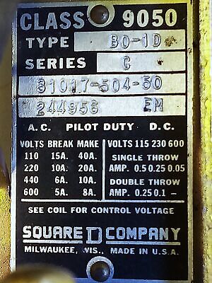 Square D 9050BO1D 110-120 V AC 30 A Adjustable Time Delay Relay