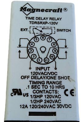 Magnecraft TDRSRXP-120V Adjustable Off Delay/One Shot Time Delay Relay