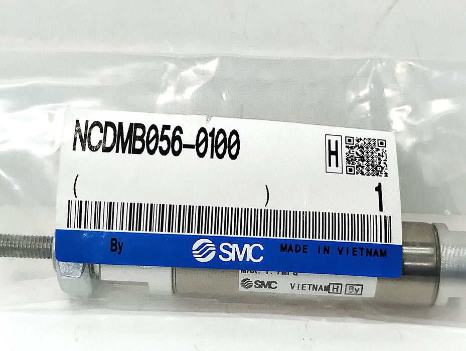 SMC NCDMB056-0100 8-250 psi Double-Acting Pneumatic Cylinder w/ 10-32 Ports