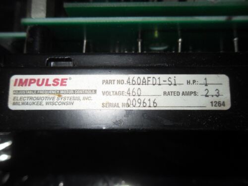 1 ELECTRO MOTIVE SYSTEMS IMPULSE 460AFD1-Si 1HP DRIVE
