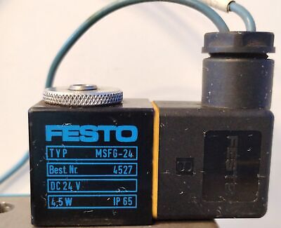 Festo MFHE-3-1/4-B 2-10 Bar Soft Start Valve w/ MSFG-24 24 V DC Solenoid