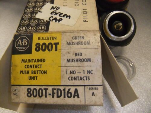 Allen-Bradley 800T-FD16A SERIES A PUSHBUTTON UNIT- MISSING GREEN CAP