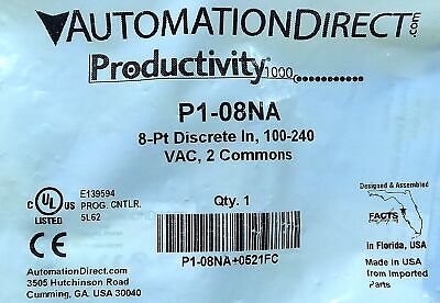 AutomationDirect P1-08NA 100-240 V AC 8 pt. PLC Discrete Input Module