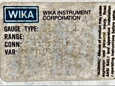 Wika 212.33.4-CP3000 Pressure Gauge with CP3000 Magnetically Assisted Contacts