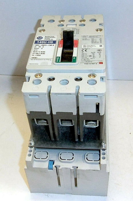 Allen-Bradley Circuit Breaker Frame Mounted 140U-H6C3-C40-MT 125A