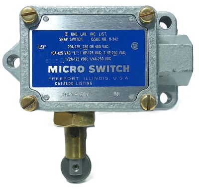 Micro Switch BAF1-2RQ9-RH 125-480 V AC/DC 10-20 A Roller Plunger Limit Switch