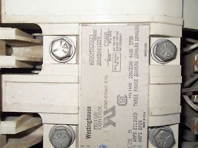 Westinghouse 3 Phase Motor Control 2045A41G59