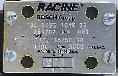 Racine FD4-DTHS-101S-32 110/115V 3000 psi Hydraulic Solenoid Valve