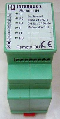 Phoenix Contact Remote I/O IBS-ST24-BK-M-T 8PT 24 VDC Interbus