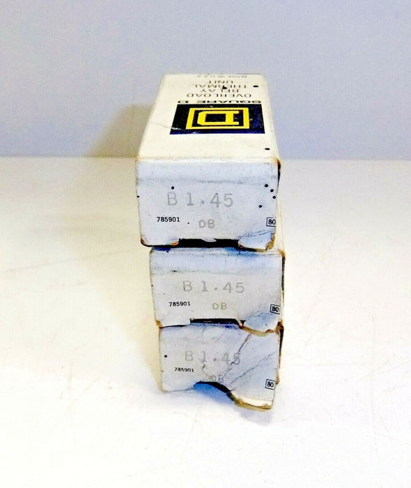 LOT OF 3 Square D B1.45 OVERLOAD RELAY THERMAL UNIT