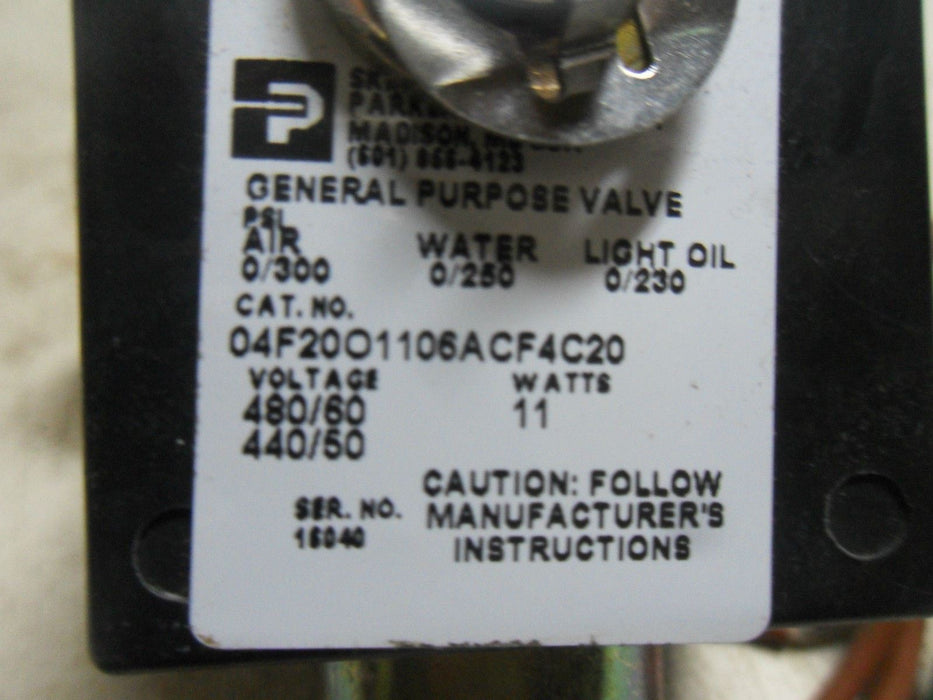 Parker 04F20O1106ACF4C20 General Purpose Valve