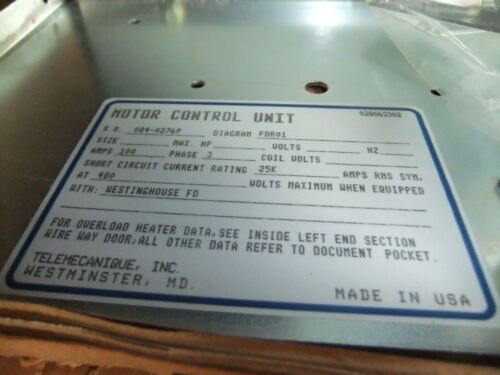Telemecanique 100A Motor Controller 084-02769