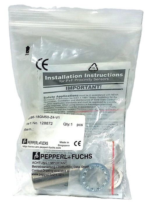 Pepperl Fuchs NCB8-18GM50-Z4-V1 128872 3.5-30 V DC Inductive Proximity Sensor