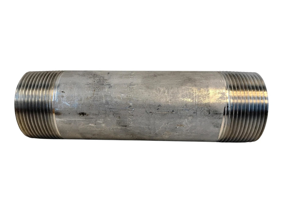 Merit Brass 4024-600 1-1/2" x 6" L MNPT Sch 40 304 Stainless Steel Pipe Nipple