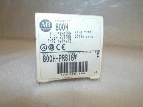Allen-Bradley 800H-PRB16W Illuminated Head Push Button 120V