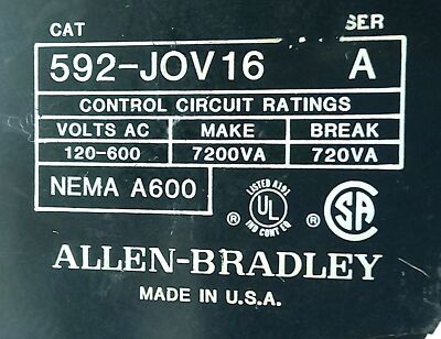 Allen-Bradley 509-TOD NEMA Size 00 Full Voltage Starter w/ Overload Relay