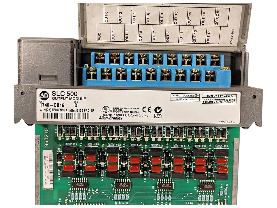 Allen-Bradley 1746-OB16 Series D 10-50 VDC Digital PLC Output Module