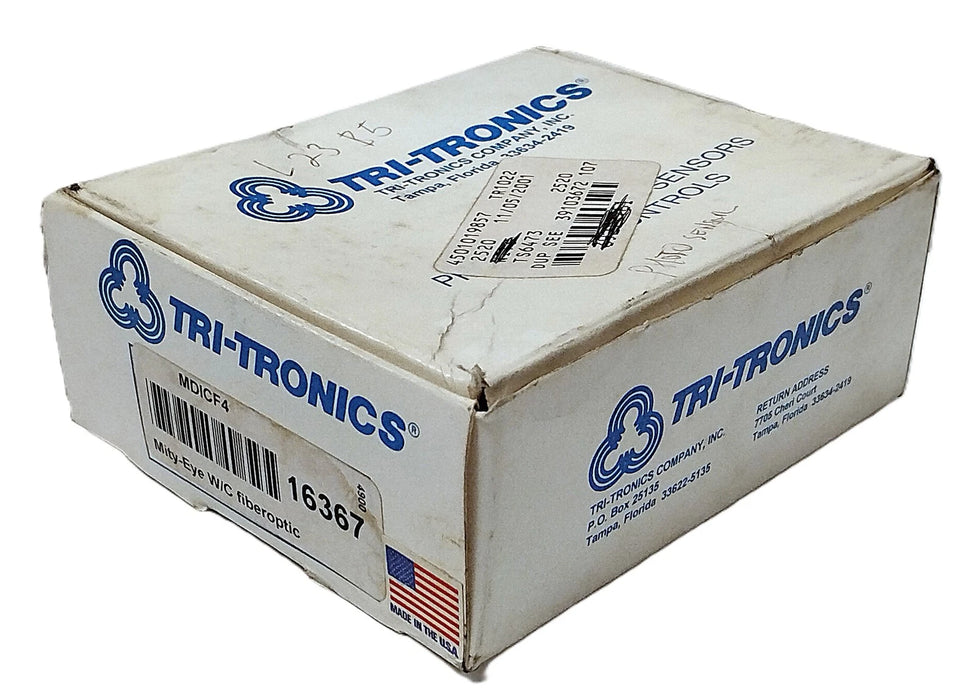 Tri-Tronics MDICF4 16367 10-30 V DC Fiber Optic Photoelectric Sensor