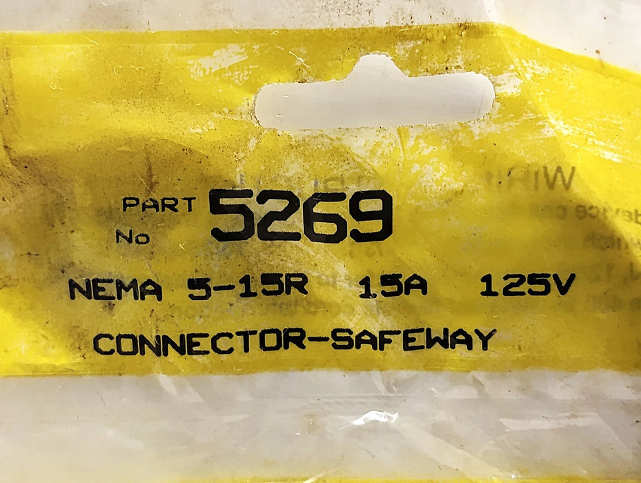 Woodhead 5269 125 V 15 A NEMA 5-15R 2-Pole 3-Wire Female Plug