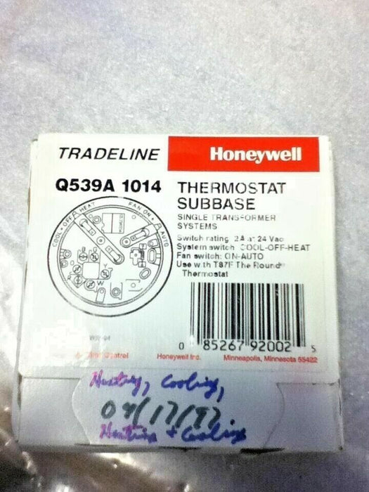 4 Honeywell Q539A-1014 AND Q539C-1020 Thermostat Subbases