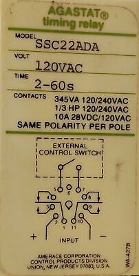 Agastat SSC22ADA Adjustable Time-Delay Relay