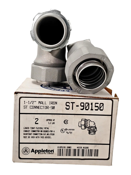 Appleton ST-90150 1-1/2 in 90 Degree Liquidtight Flexible Metal Conduit Fitting