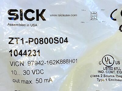 SICK ZT1-P0800S04 10-30VDC Photoelectric Sensor