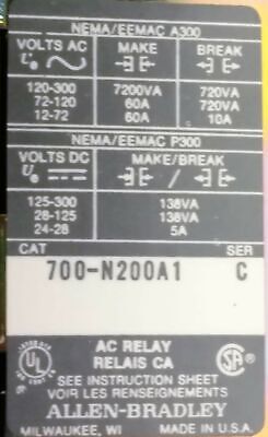 Allen-Bradley 700-N200A1 Relay